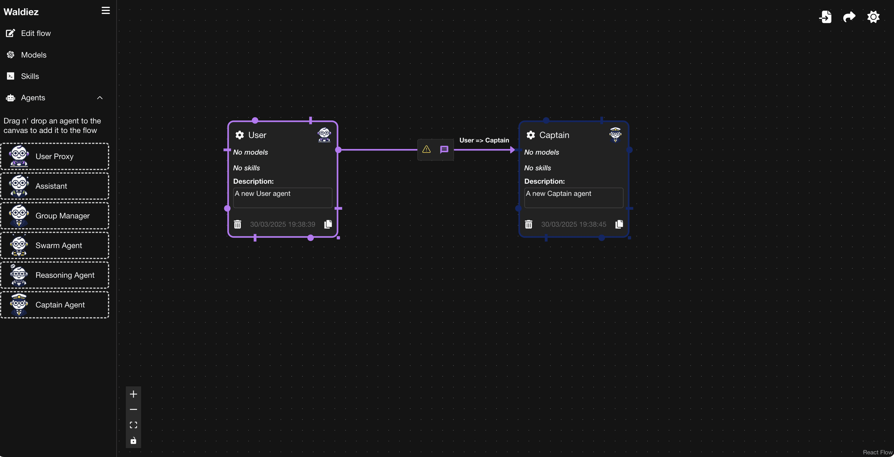 Waldiez screenshot
